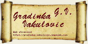 Gradinka Vakulović vizit kartica